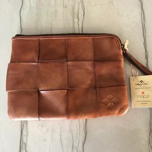 Leather wristlet